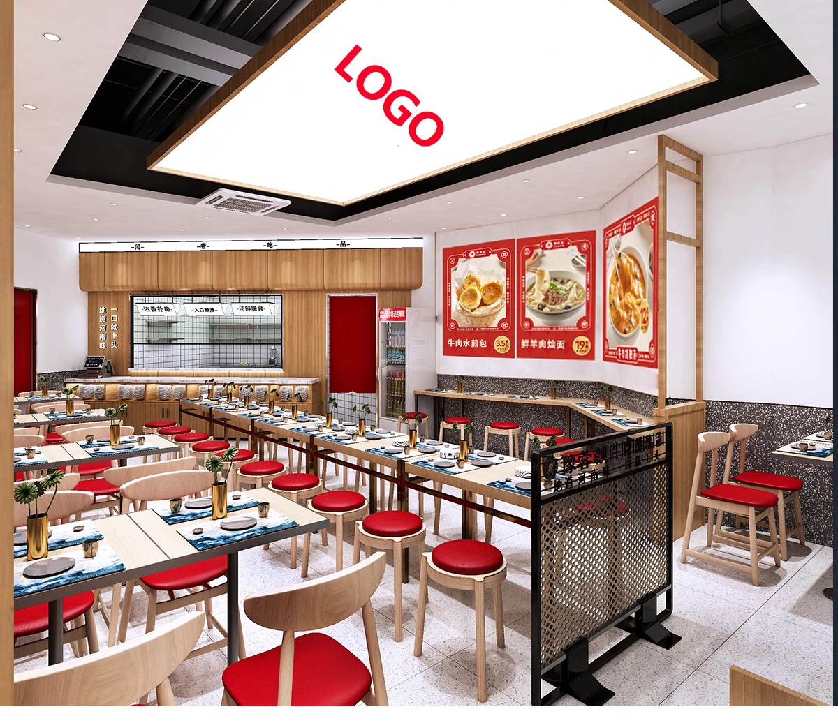 图片[8]-快餐店CAD施工图餐饮餐厅装修设计图库室内效果图门头小面馆图纸-大怪兽分享
