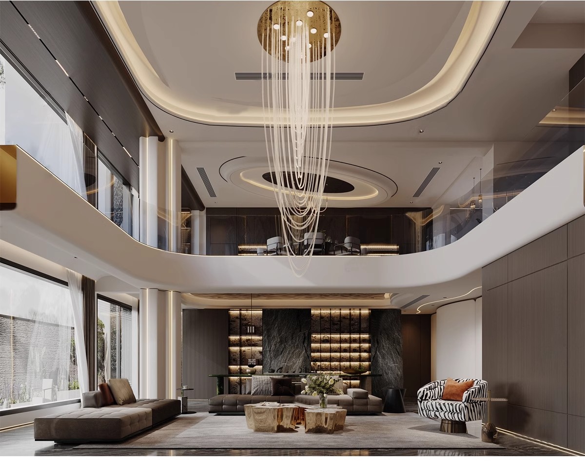 图片[9]-2025年现代简约复式挑空别墅3D模型库家装整体客厅卧室3Dmax素材-大怪兽分享