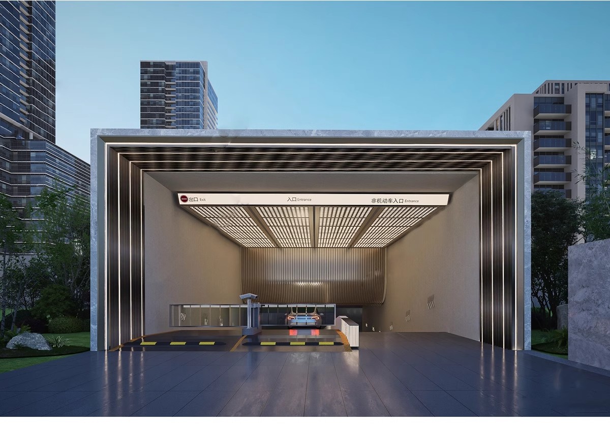 图片[10]-小区景观构筑物住宅建筑地下停车库停车场出入口SU模型库草图大师-大怪兽分享