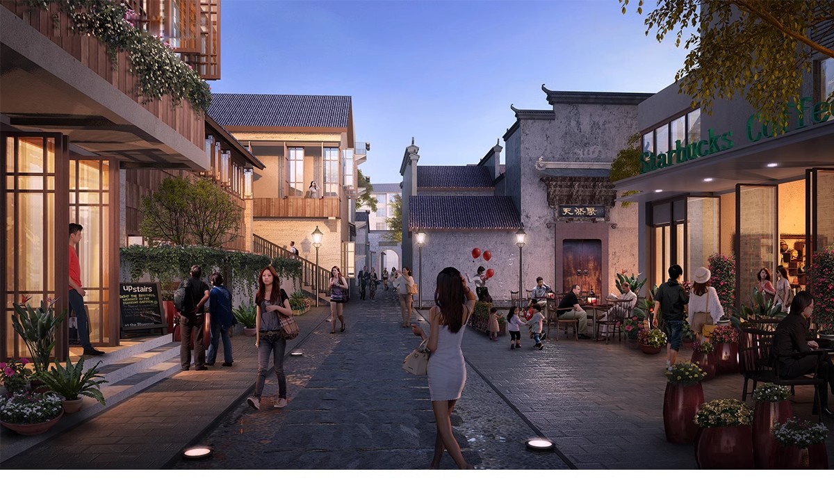 图片[10]-草图大师中式商业街古镇仿古风情步行街古建小镇旅游度假区SU模型-大怪兽分享