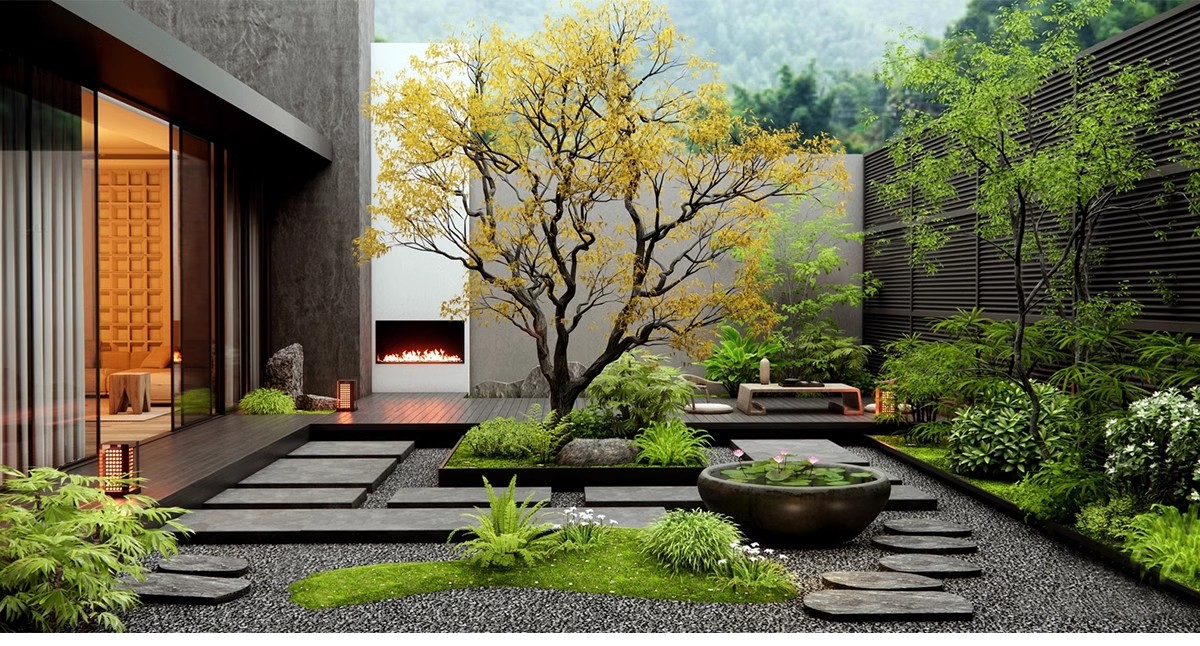 图片[9]-禅意新中式日式别墅庭院茶室枯山水景观假山流水SU模型草图大师-大怪兽分享