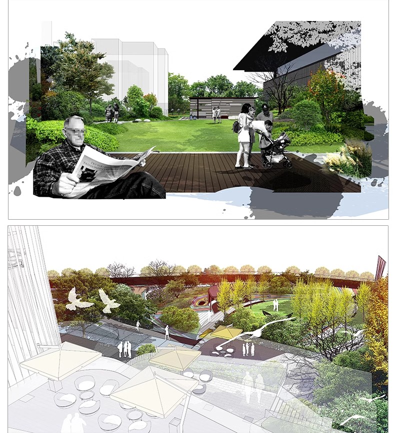 图片[9]-竞赛拼贴风高级灰景观园林建筑公园广场PS效果图素材PSD分层源件-大怪兽分享