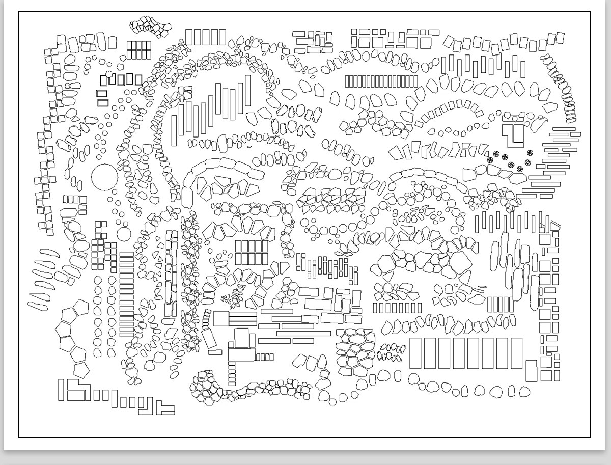 图片[10]-步道汀步小路CAD施工图 地面园林铺装中式别墅庭院景观小品图库块-大怪兽分享