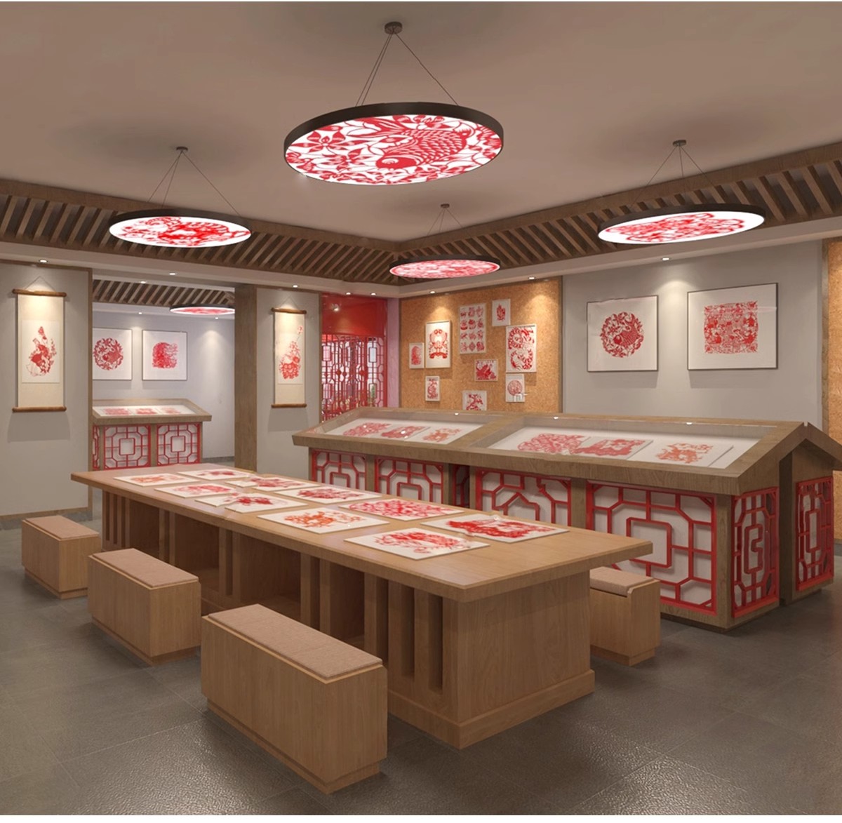 图片[10]-布艺刺绣皮影戏剧非遗文化展厅博物馆中式传统民俗展览馆su模型-大怪兽分享