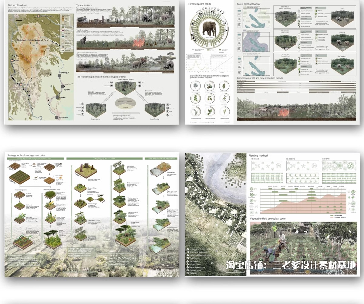 图片[10]-景观建筑城市规划室内ps设计文本方案作品集PSD排版范例竞赛风PPT-大怪兽分享