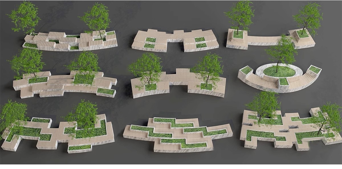 图片[10]-园林异形树桌户外吧台现代公园景观树池创意休闲座椅卡座SU模型-大怪兽分享