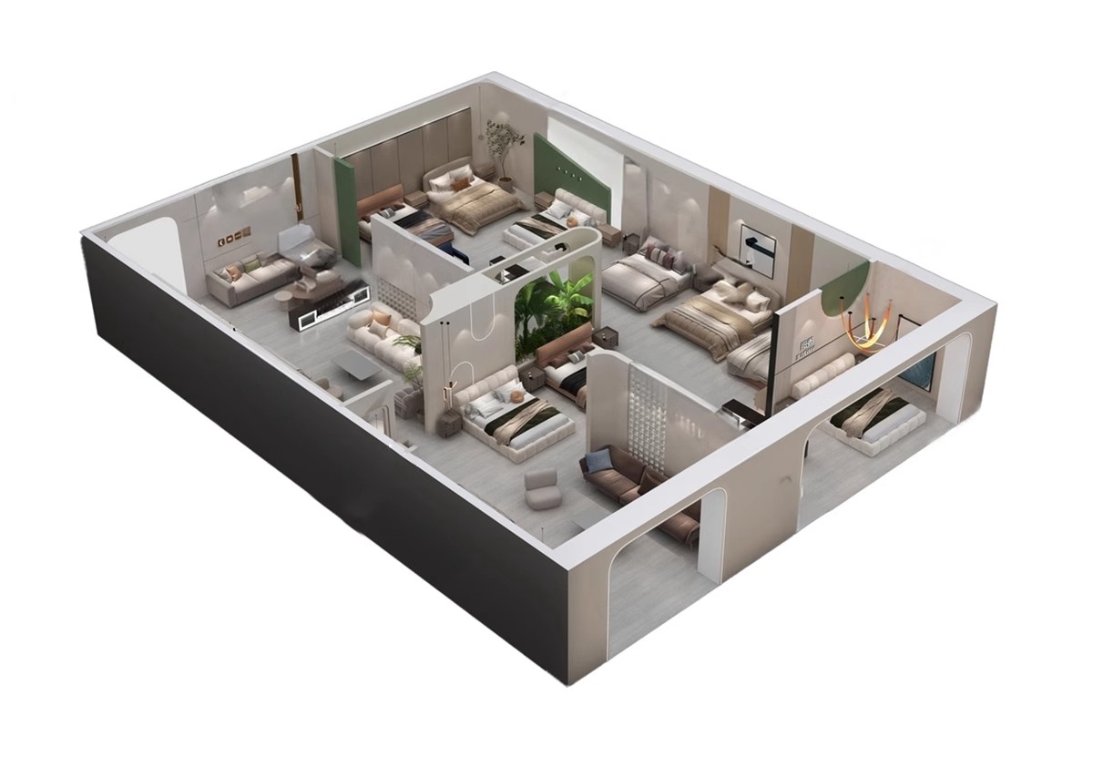 图片[19]-家装全屋整套客厅卧室厨房北欧现代新中式整体全套室内设计SU模型-大怪兽分享