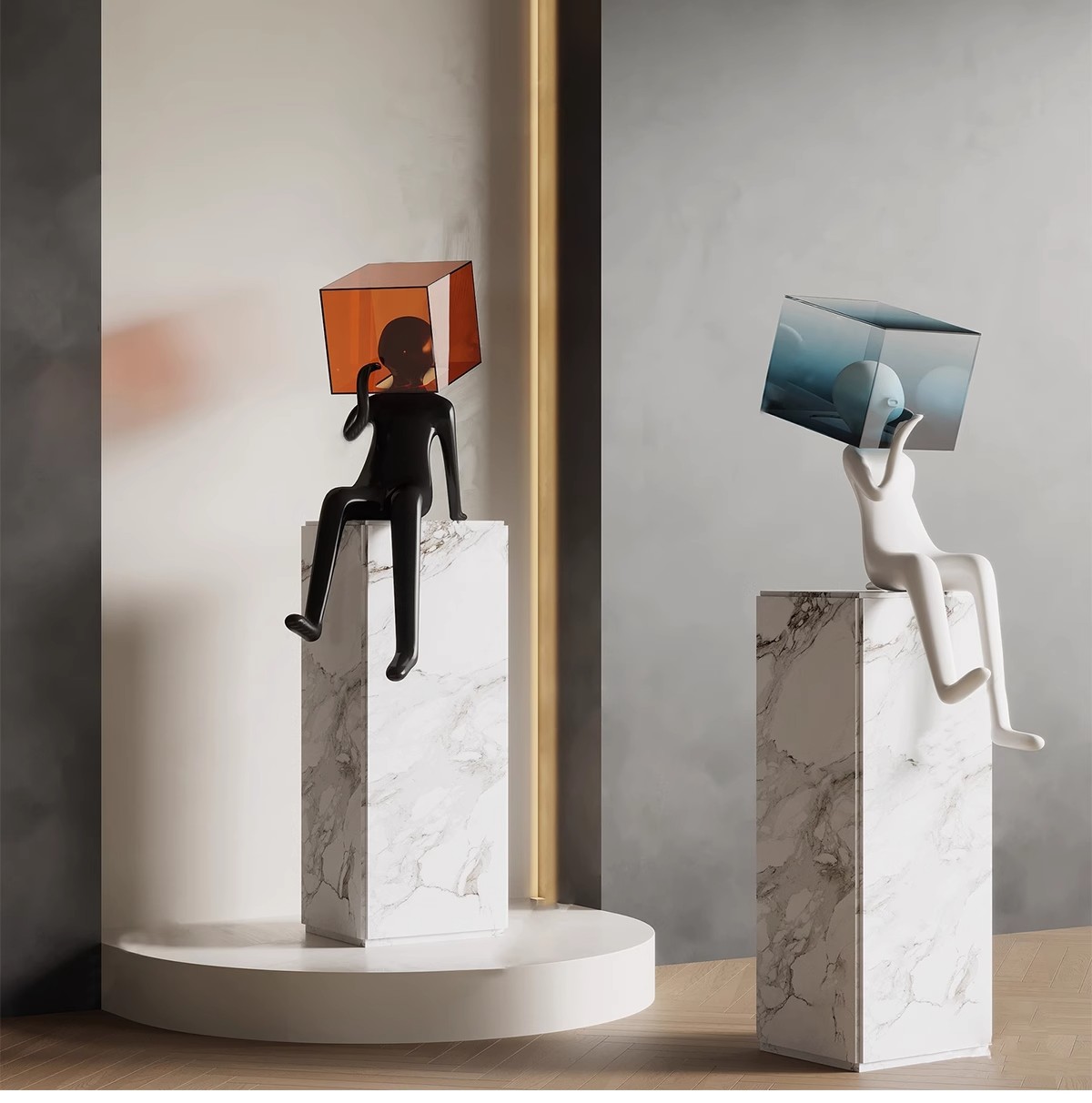 图片[21]-室内SU模型北欧创意雕塑摆件公仔现代装饰品组合挂画草图大师素材-大怪兽分享