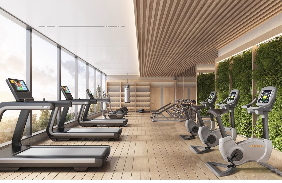 图片[10]-现代工业风健身房SU模型配套CAD施工图俱乐部私教瑜伽室草图大师-大怪兽分享