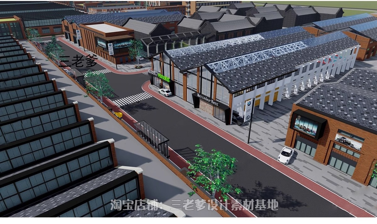 图片[10]-废弃工厂厂房仓库改造办公楼创意园区竞赛风建筑SU模型CAD施工图-大怪兽分享