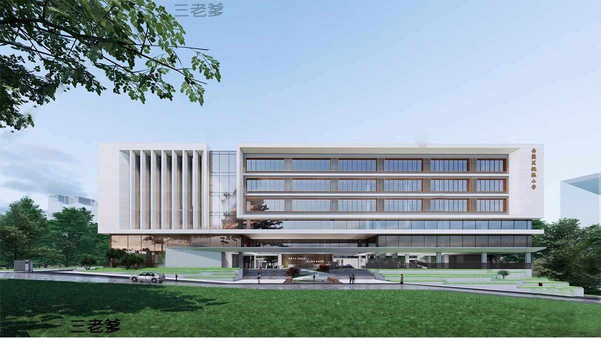 图片[10]-学校建筑大学实验中学小学SU模型校园景观室外教学楼草图大师素材-大怪兽分享
