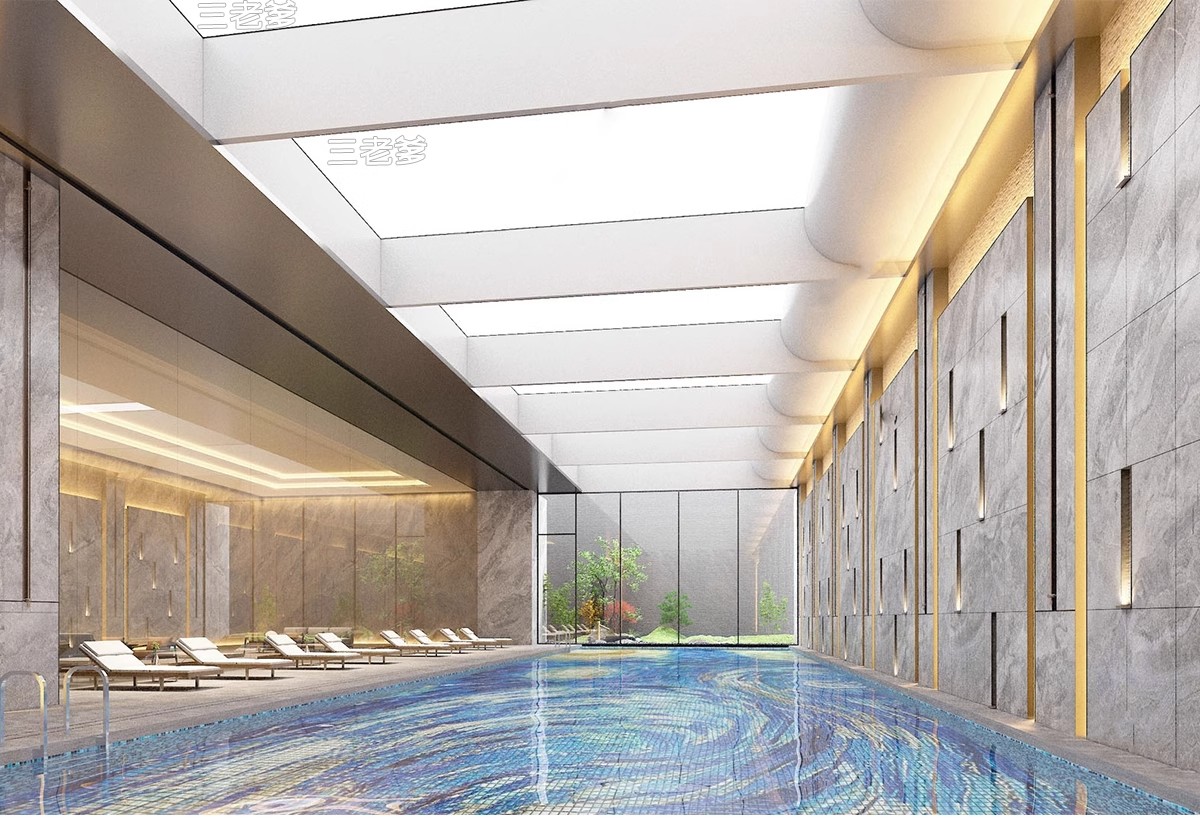 图片[10]-学校体育馆SU模型 室内运动场篮球馆网球游泳馆CAD施工图草图大师-大怪兽分享