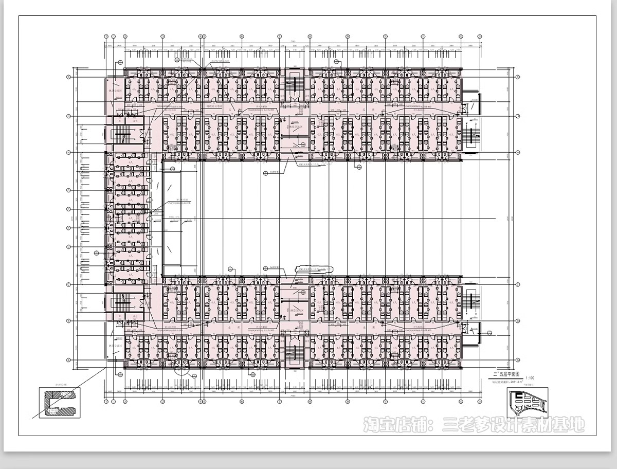图片[10]-宿舍楼公寓楼CAD平面布局图学校职工学生建筑施工图设计布置方案-大怪兽分享