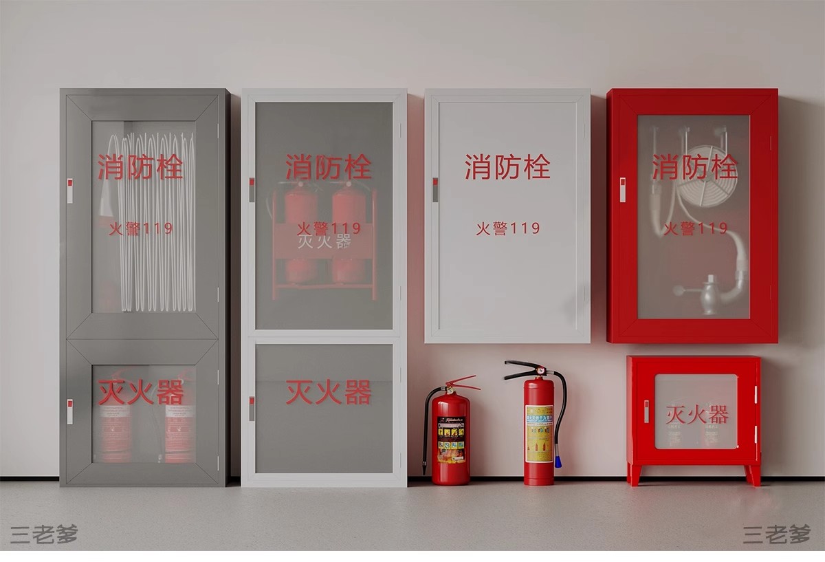 图片[10]-消防门防火安全门应急照明灯消火栓灭火器材SU模型草图大师素材库-大怪兽分享