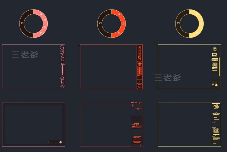 图片[10]-创意CAD图框模板国外国内常用施工图素材室内家装工装设计A012A34-大怪兽分享
