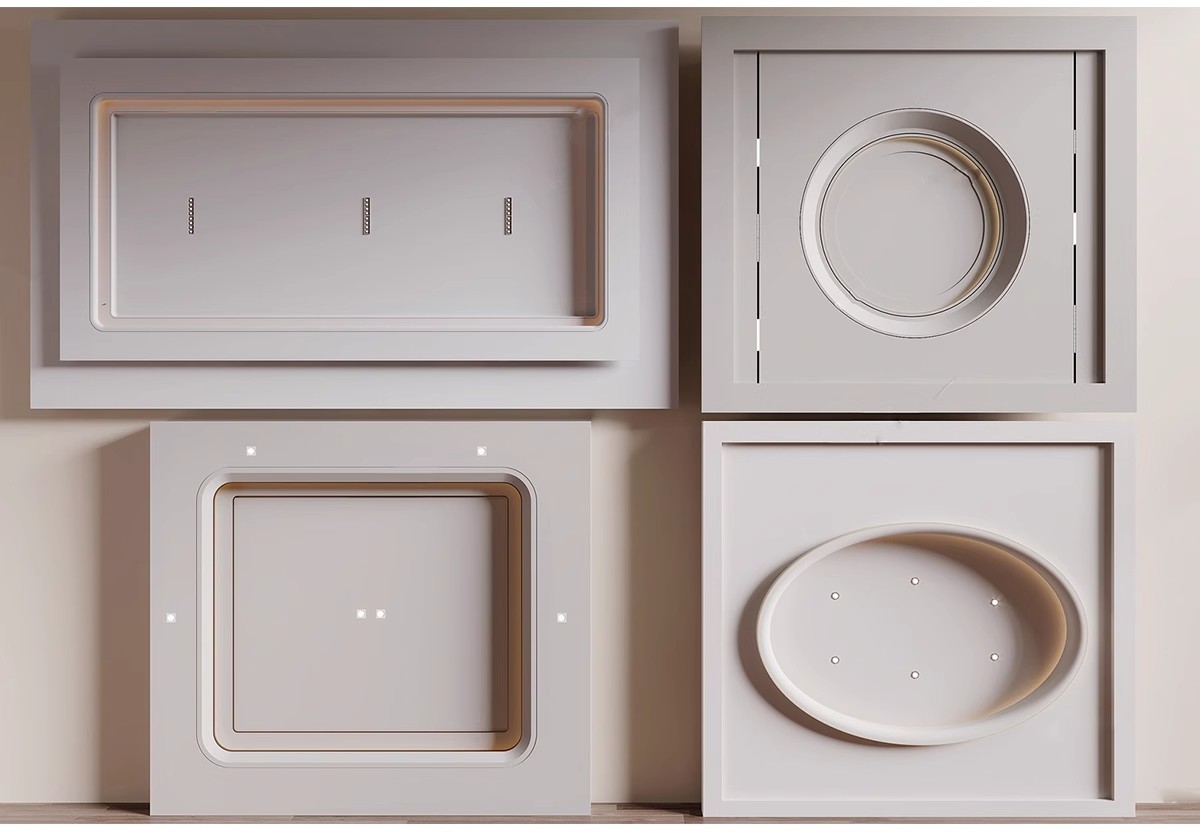 图片[10]-吊顶3D模型 天花顶棚装饰铝扣板风格集成石膏浴霸排气扇3DMAX素材-大怪兽分享