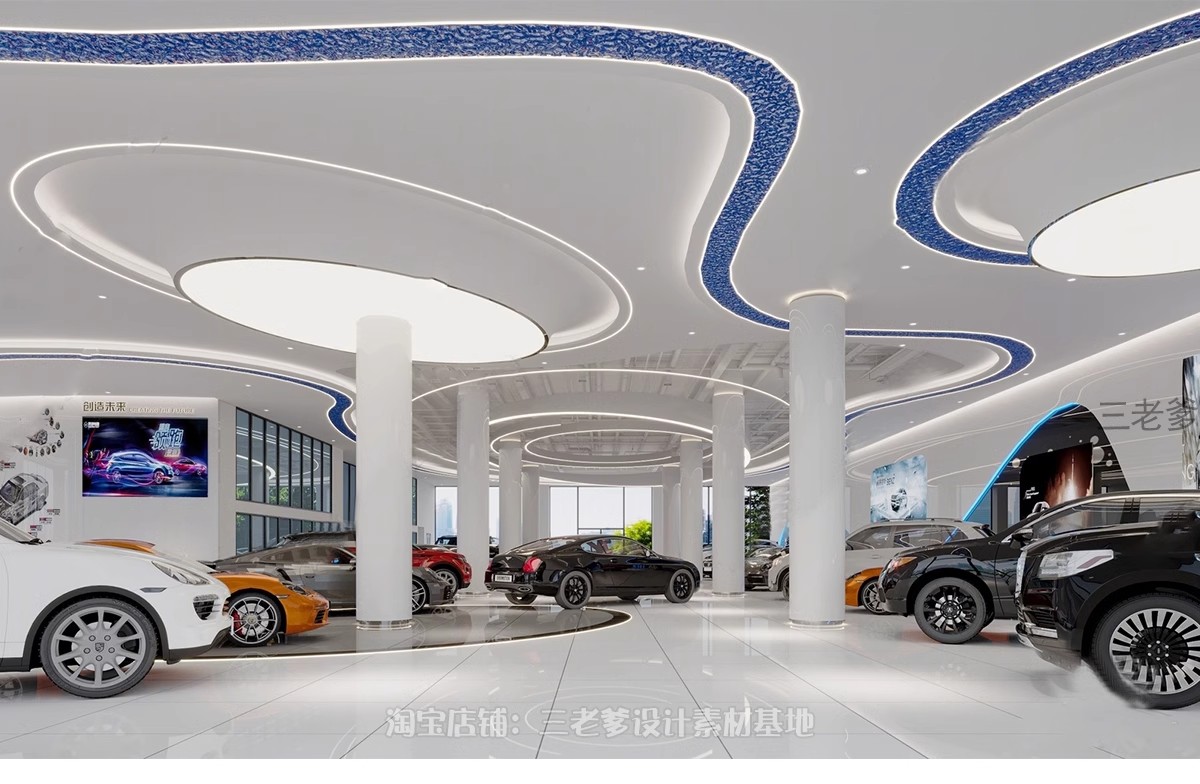 图片[10]-汽车展厅3d模型4S专卖店美容维修装修cad施工图设计3dmax效果图SU-大怪兽分享