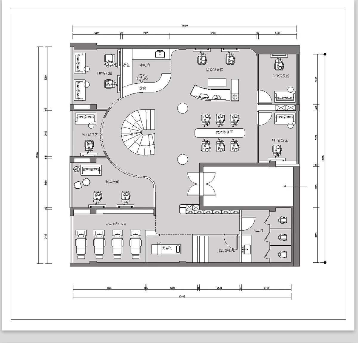 图片[10]-理发店CAD施工图美发厅洗头房沙龙平面布置布局室内图库器材美甲-大怪兽分享