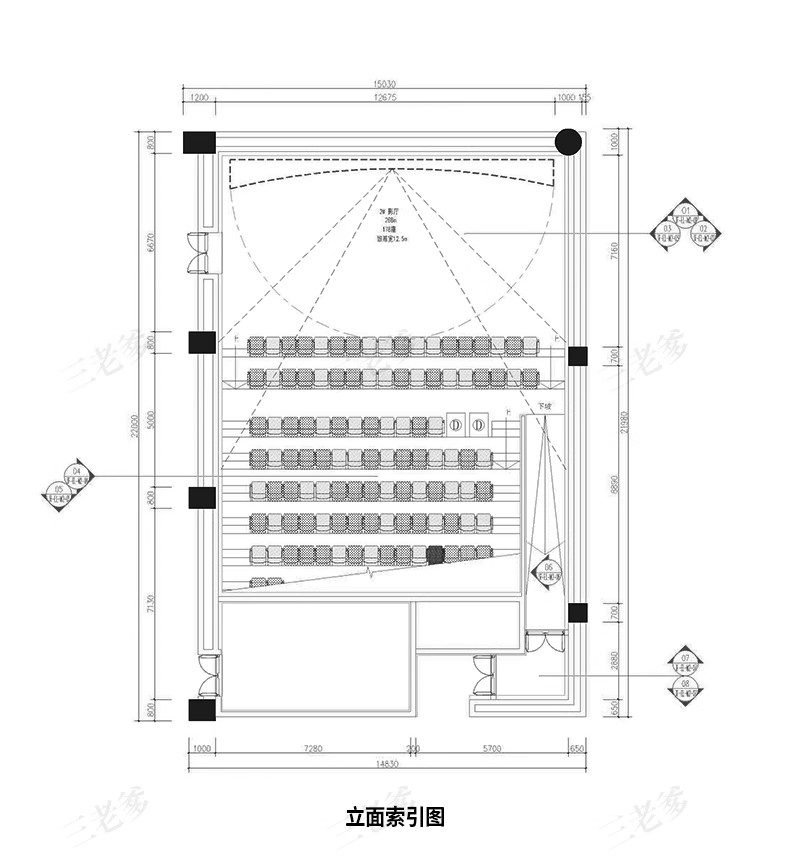 图片[10]-影剧院电影院剧场CAD平面布置方案文本建筑室内设计施工图纸素材-大怪兽分享