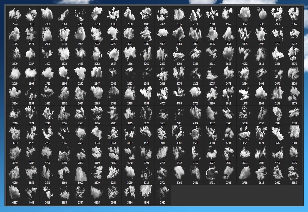 图片[10]-白云云朵PS笔刷 高清蓝天云彩云雾PSD后期效果图合成素材画笔预设-大怪兽分享