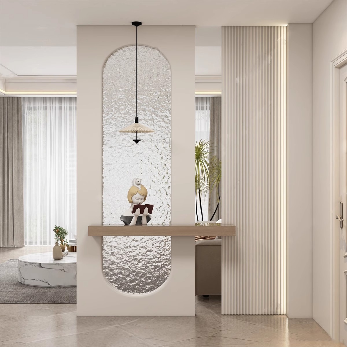 图片[9]-家装入户玄关屏风效果图玻璃隔断现代装饰装修设计家居室内参考图-大怪兽分享