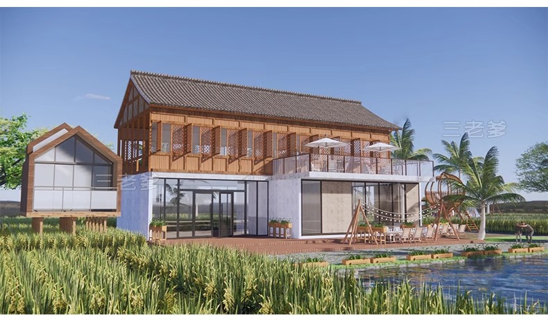 图片[30]-农村村庄落老房改造新中式景区民宿度假村美丽乡村SU模型草图大师-大怪兽分享