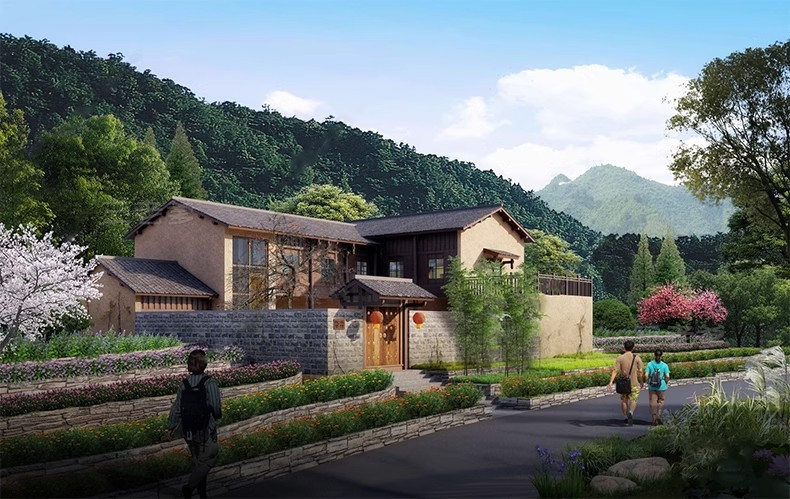 图片[60]-乡村民居美丽新农村民宿民房住宅乡镇改造新中式建筑自建房su模型-大怪兽分享