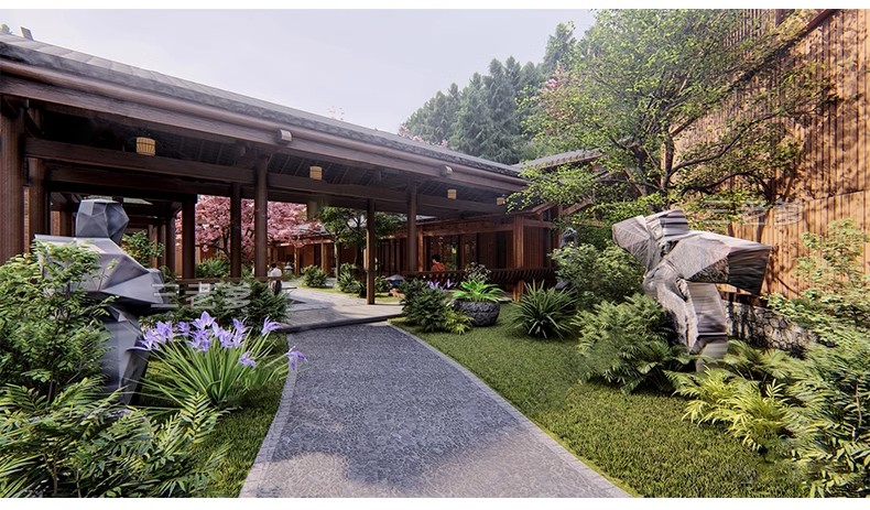 图片[32]-农村村庄落老房改造新中式景区民宿度假村美丽乡村SU模型草图大师-大怪兽分享