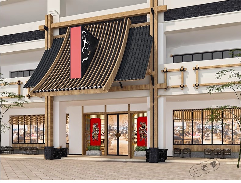 图片[31]-草图大师门头SU模型现代新中式餐厅甜品店面商业街餐饮店铺门面-大怪兽分享