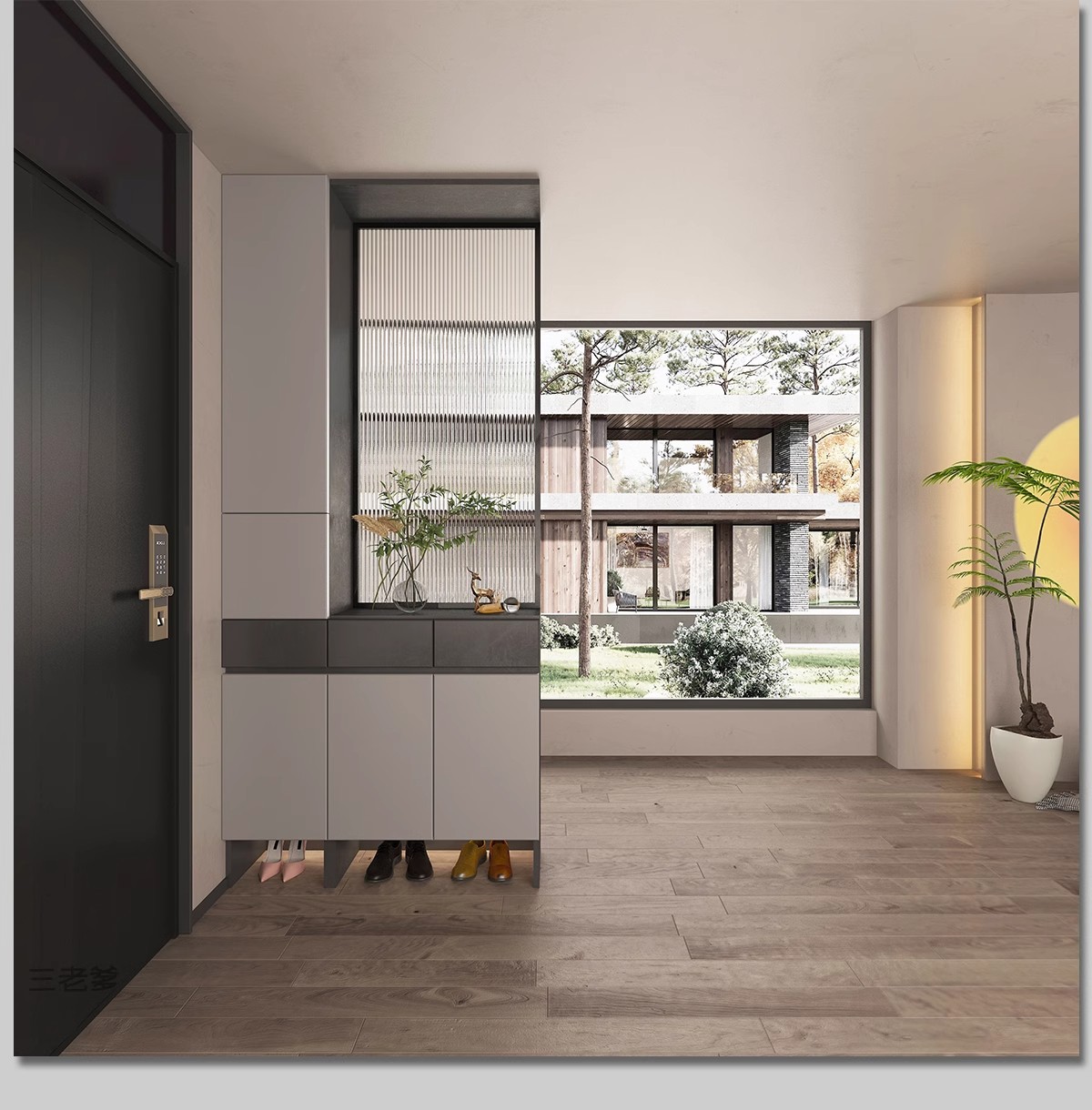 图片[22]-家装入户玄关屏风效果图玻璃隔断现代装饰装修设计家居室内参考图-大怪兽分享