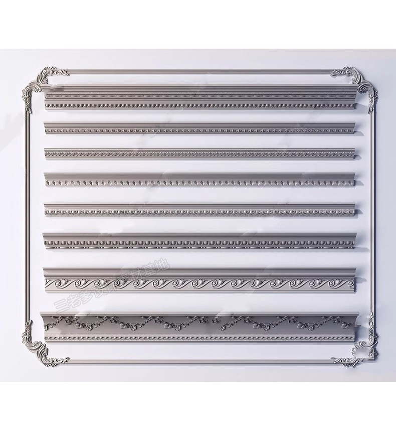 图片[34]-草图大师欧式法式雕花角花罗马柱石膏线条角线建筑构件SU模型库-大怪兽分享