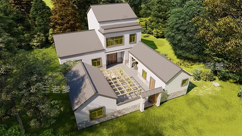 图片[35]-农村村庄落老房改造新中式景区民宿度假村美丽乡村SU模型草图大师-大怪兽分享