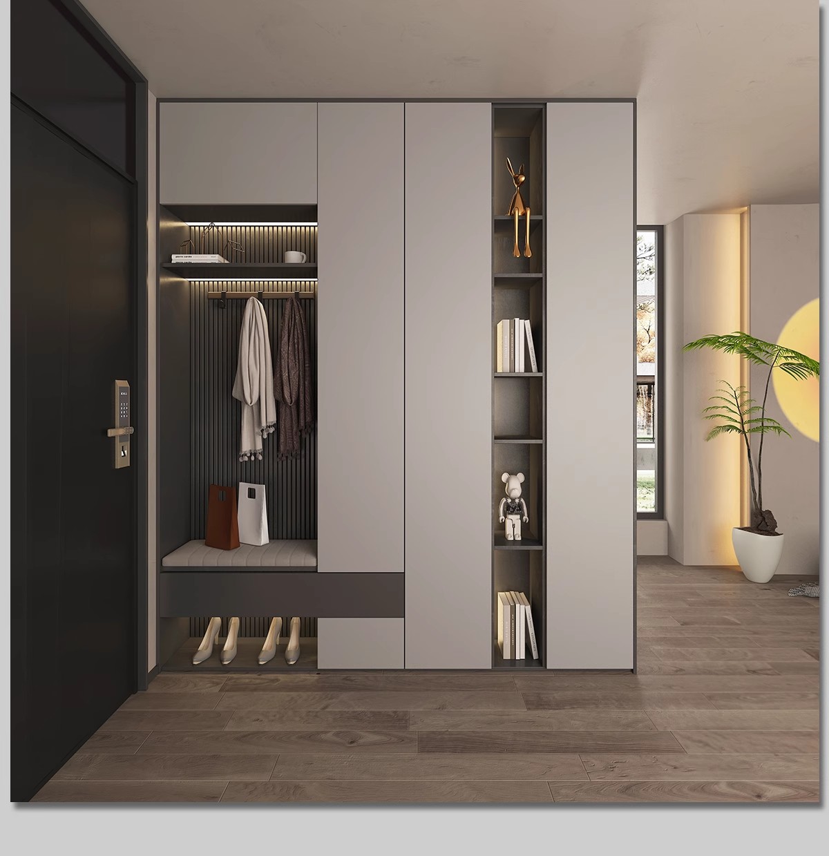 图片[24]-家装入户玄关屏风效果图玻璃隔断现代装饰装修设计家居室内参考图-大怪兽分享