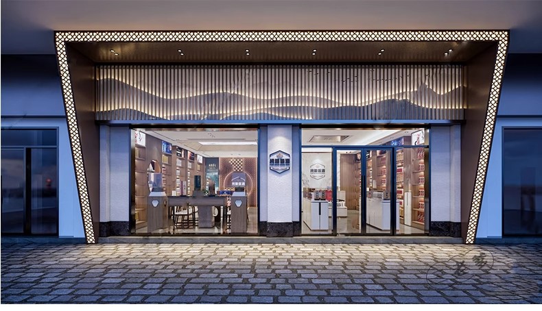 图片[35]-草图大师门头SU模型现代新中式餐厅甜品店面商业街餐饮店铺门面-大怪兽分享