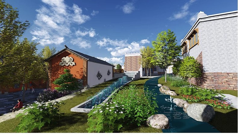 图片[37]-农村村庄落老房改造新中式景区民宿度假村美丽乡村SU模型草图大师-大怪兽分享