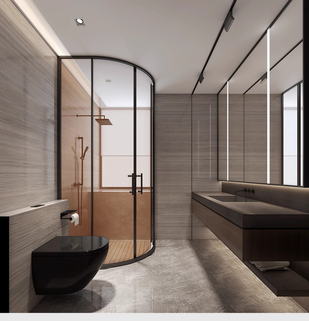 图片[11]-公寓LOFT装修设计效果图小户型复式酒店单身公寓室内CAD施工图纸-大怪兽分享