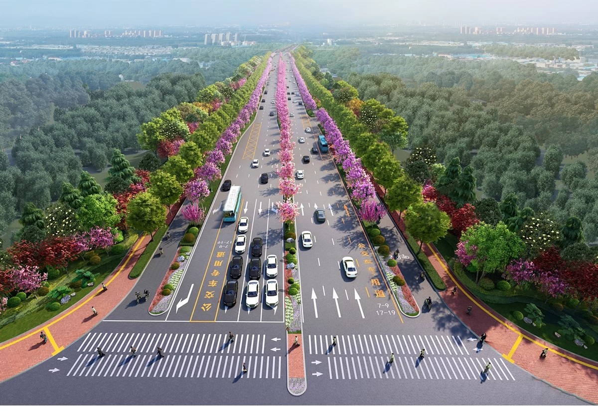 图片[11]-城市道路公路车行道斑马线地面指示线十字交通路口su模型草图大师-大怪兽分享