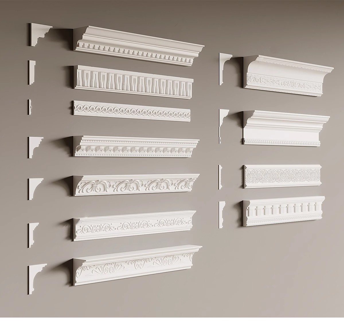 图片[11]-草图大师欧式法式雕花角花罗马柱石膏线条角线建筑构件SU模型库-大怪兽分享