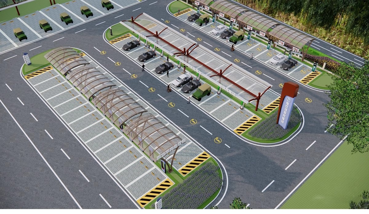 图片[11]-户外生态露天停车场SU模型公共停车坪停车位sketchup草图大师素材-大怪兽分享