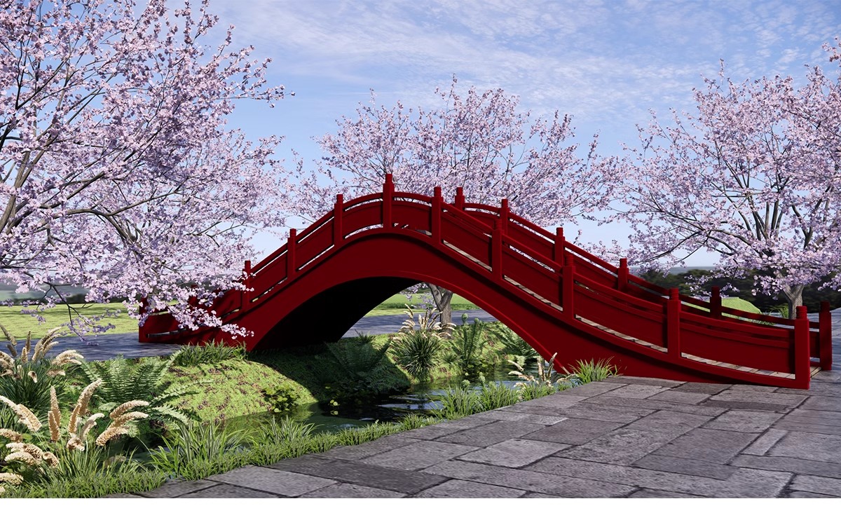 图片[10]-景观桥石桥拱桥木桥SU模型sketchup设计素材库新中式草图大师小桥-大怪兽分享