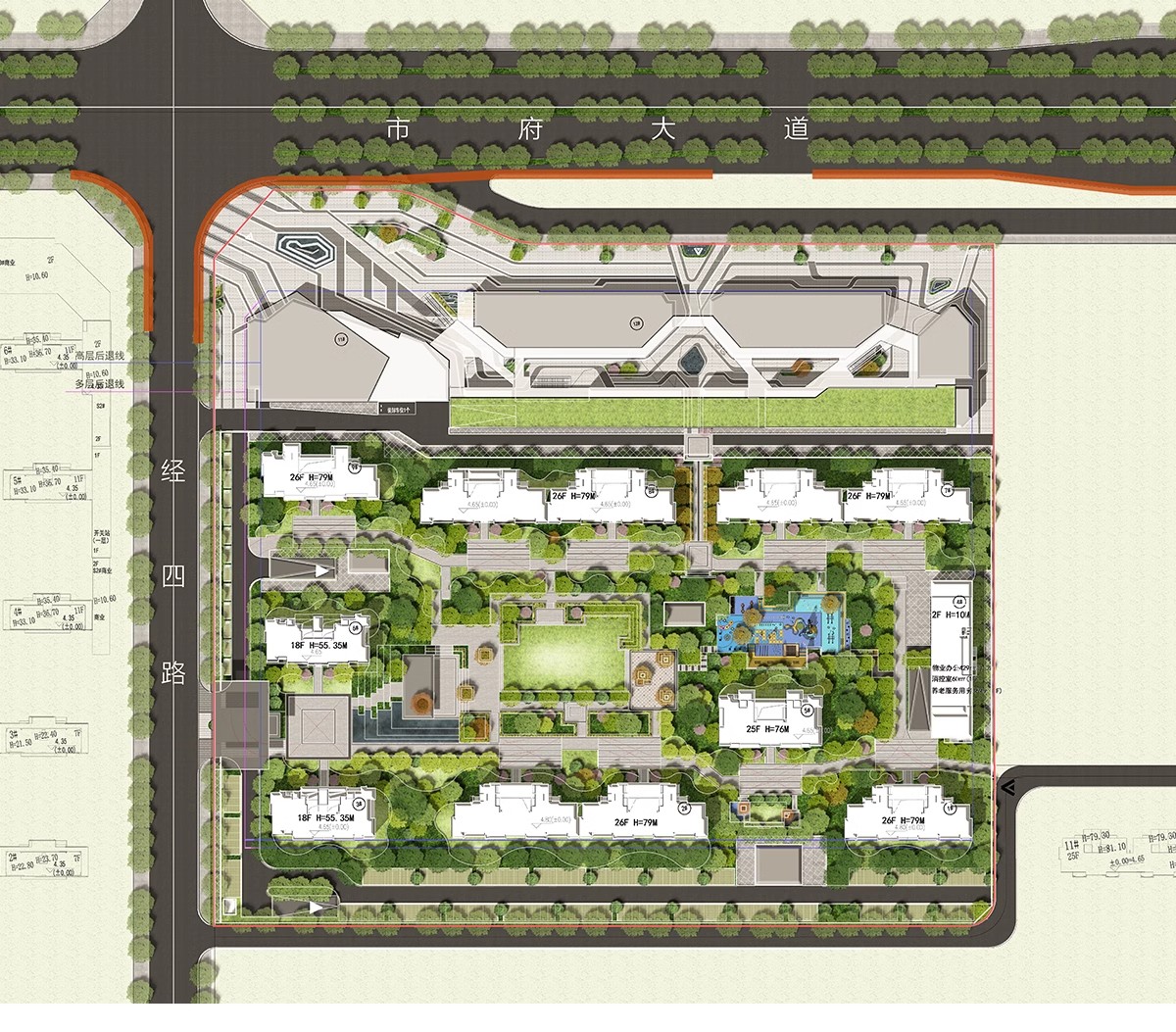 图片[15]-居住小区规划PSD总平面图设计素材 住宅园林景观PS彩色平面效果图-大怪兽分享