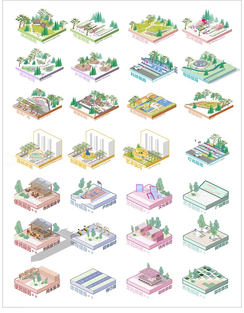图片[11]-ps小清新建筑景观场地分析图 psd前期插画风场景设计效果图素材-大怪兽分享