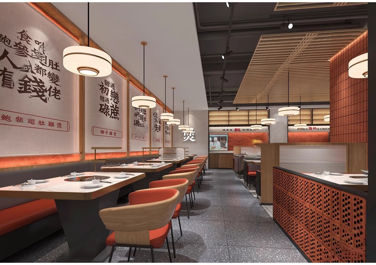 图片[11]-草图大师新中式风格餐饮店铺门头中餐厅餐馆快餐店室内设计SU模型-大怪兽分享