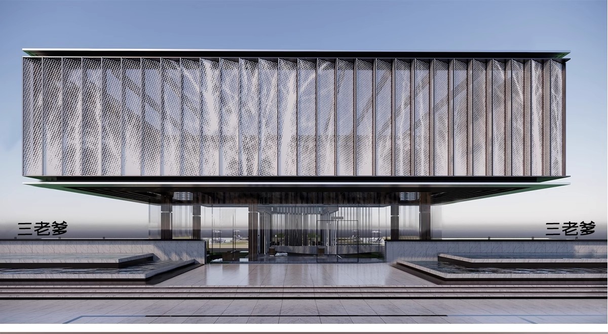 图片[11]-玻璃幕墙SU模型办公楼建筑表皮构件节点草图大师Sketchup设计素材-大怪兽分享