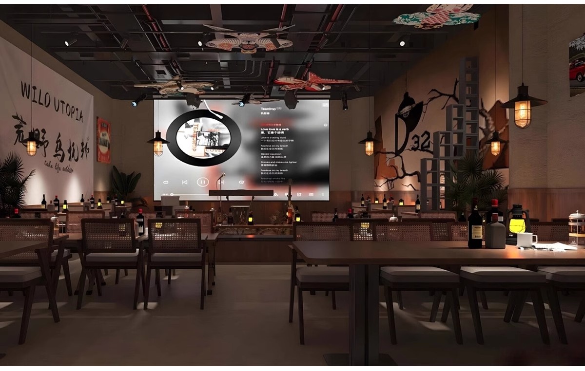 图片[11]-酒吧清吧音乐主题餐厅SU模型复古LOFT工业风娱乐会所餐吧草图大师-大怪兽分享