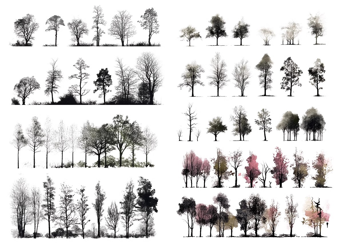 图片[11]-绿色纹理树PS素材竞赛风拼贴风小清新简约绿地鸟瞰轴测PSD文件PNG-大怪兽分享