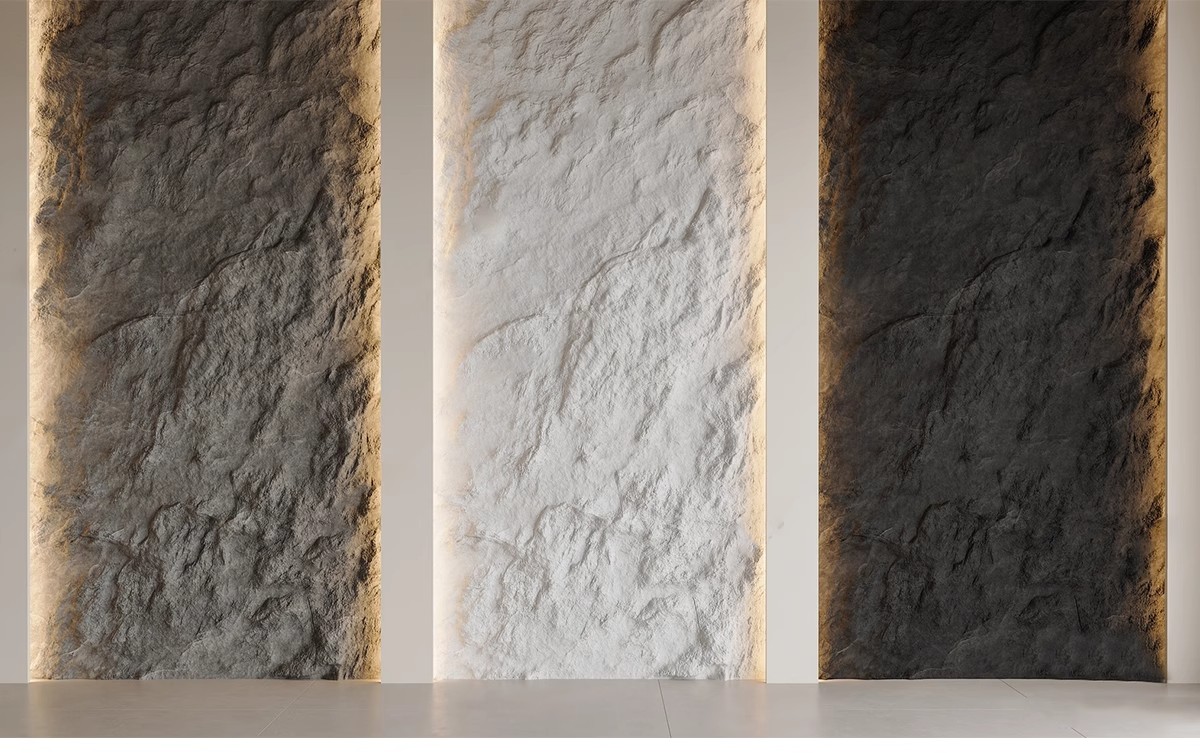 图片[11]-毛石墙面文化石熔积岩水泥石墙岩石浮雕背景墙草图大师单体SU模型-大怪兽分享