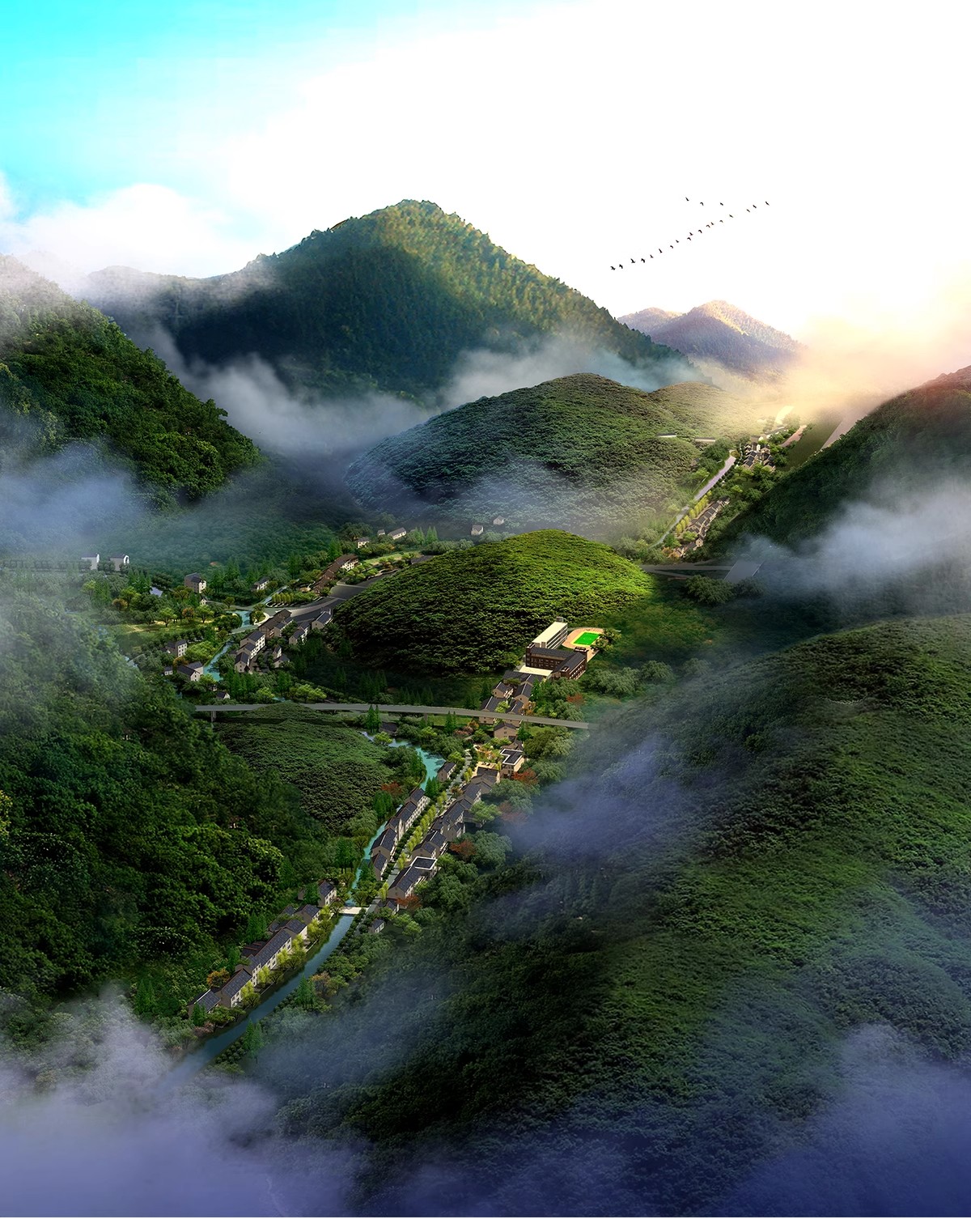 图片[10]-美丽乡村规划PS设计鸟瞰图PSD素材山地旅游度假村景观田园综合体-大怪兽分享