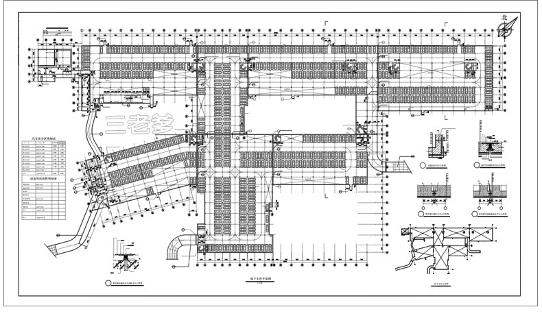 图片[11]-停车场规划设计建筑CAD平面图纸 地下车库SU模型车位施工图素材-大怪兽分享