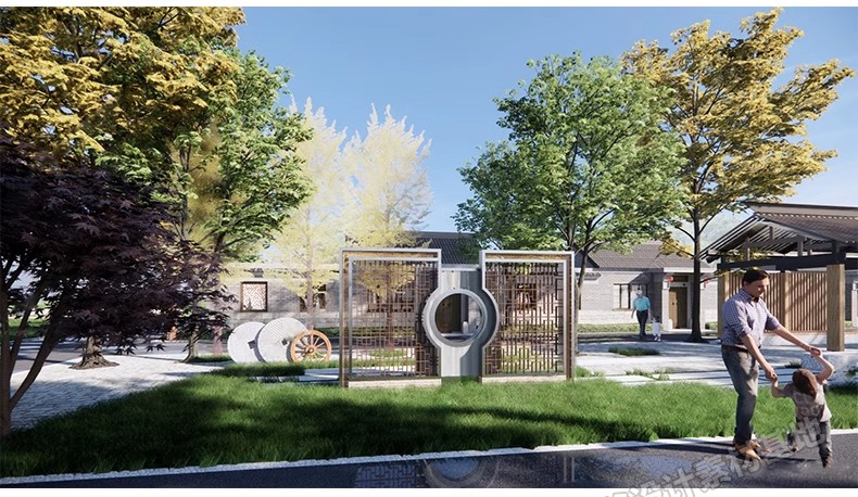 图片[10]-新中式乡村民宿民俗文化景墙SU模型农村村庄景区入口标识村标小品-大怪兽分享